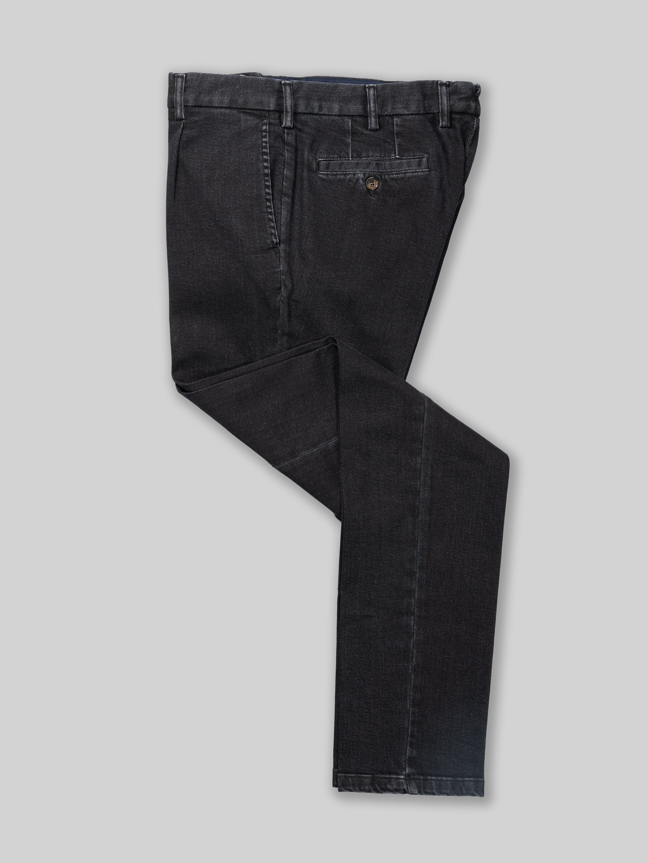 Black denim cotton sport trousers